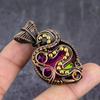Мистический топаз Ручная работа Медная проволока Обертка Ювелирный кулон 2,21" R1C92