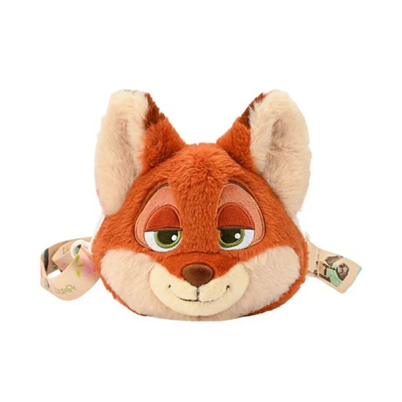 Zootopia Nick Wilde Spring Day Girls Floral Crossbody Bag Plush Doll Bag