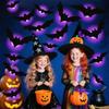 Halloween 3D Spider Bat Wall Stickers with LED Flash Lights Party Window Decoration Scary Atmosphere Home Decor