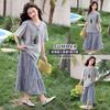 Girls' Half length Skirt Set Summer 2026 New Style Girls' Big, Middle, Middle School Girls' Loose T Skirt Two Piece Set