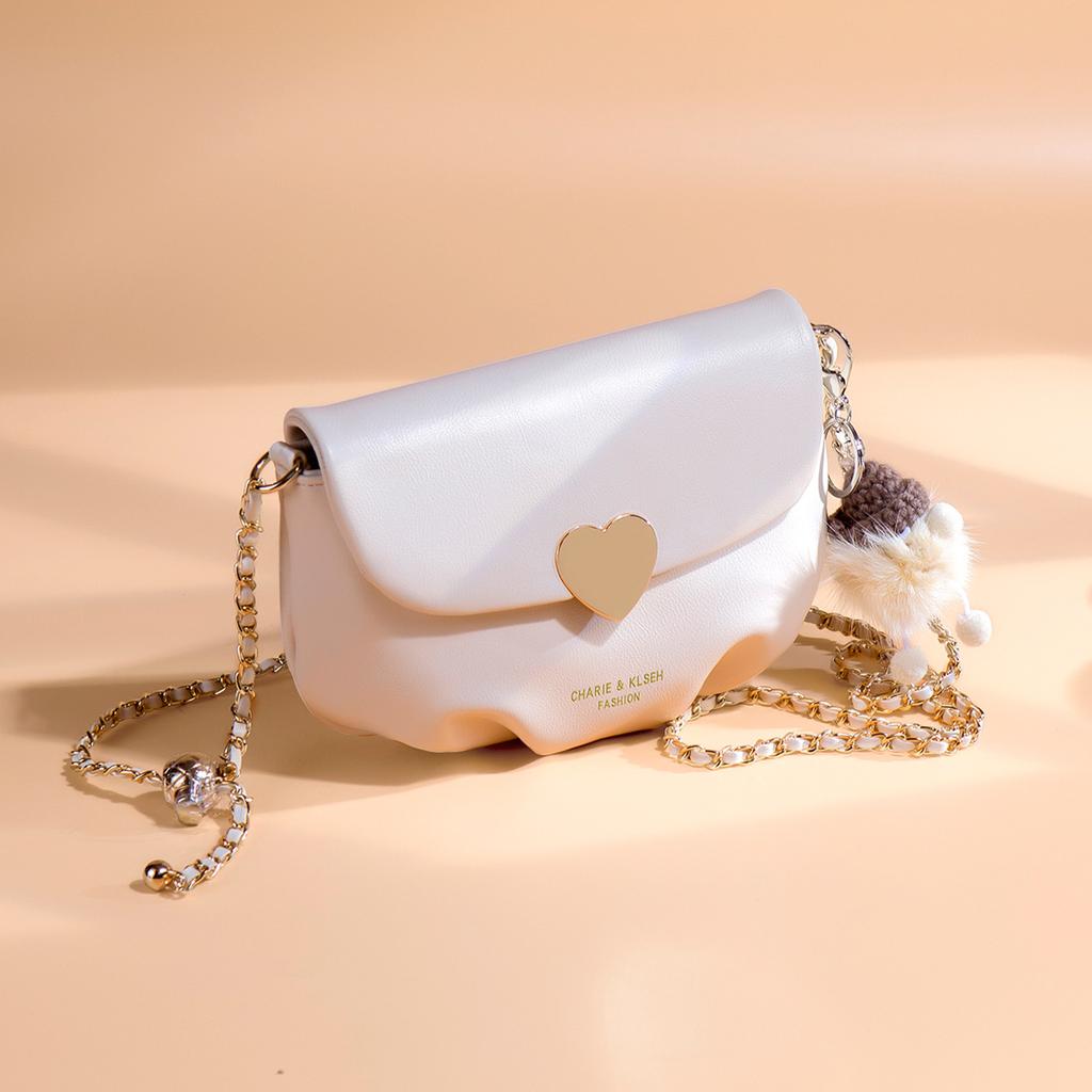 Cloud Bag 2024 Spring/Summer New Style Bag, High-end Fashionable Chain Bag, Soft Leather Crossbody Bag, Women's Small Shoulder Bag
