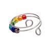 Rotatable Colorful Beads Ring Stress Anxiety Relief Open Adjustable Men Women Finger