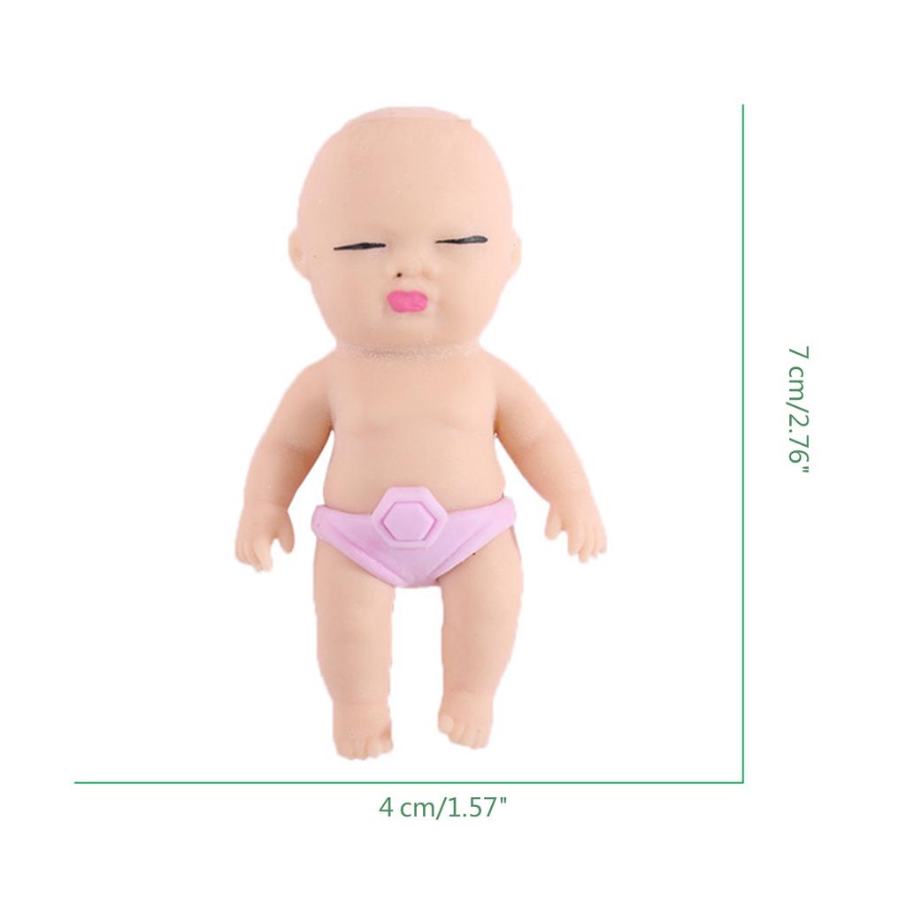 Squeeze Fidgets Baby Doll Toy TPR Stretching Toy Soft Anti-Stress Reliable Party Favor Pressure Release Toy Office Prank Toy