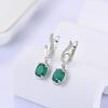 Великолепные серьги из натурального зеленого агата с драгоценными камнями из серебра 925 пробы для женщин и девочек в подарок на день рождения