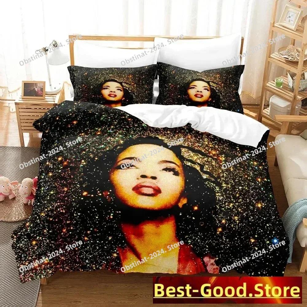Постельное белье Lauryn Hill Односпальное Twin С принтом Комплект постельного белья с наволочкой Пододеяльник Мягкий Односпальный Двуспальный Queen Super King
