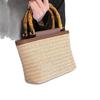 High-End Bamboo Handheld Straw Bag for Women, Niche Versatile Crossbody Woven Bucket Bag, Summer Casual Woven Bag