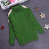 2T-10T Pure Color Spring Boy Girl Kid Thick Knitted Bottoming Turtleneck Shirts Solid High Collar Pullover Sweater