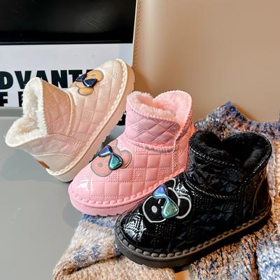 Зимние зимние сапоги, детские теплые ботинки с толстым плюшем, модные зимние сапоги для мальчиков и девочек