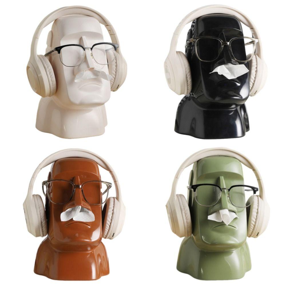 Creative Paper Towel Container Stone Statue Headphone Holder Sunglasses Storage Rack  Household