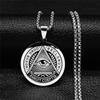 Illuminati Providence's All-Seeing Eye God's Eye Pendant Necklace Fashion Women Men Stainless Steel Pendant Necklace Jewelry