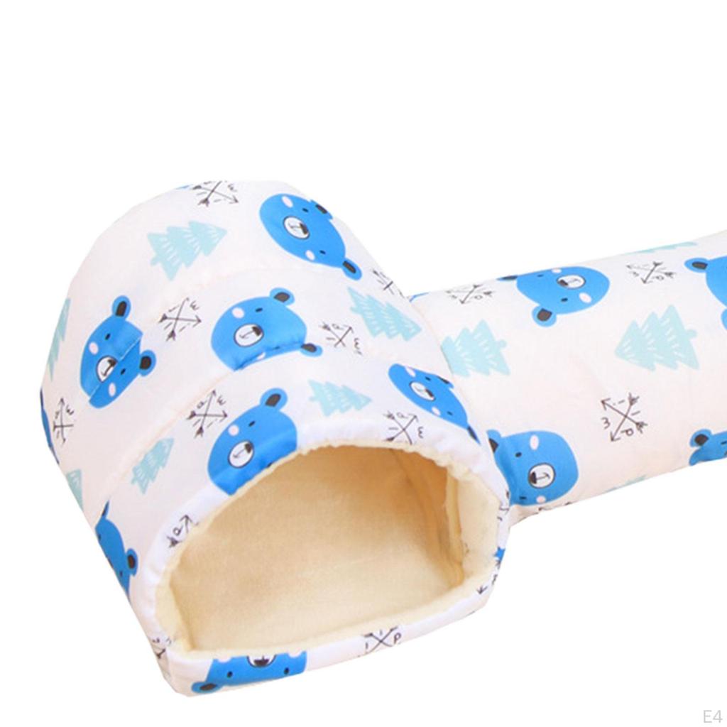 Кровать-туннель для хомяка, морская свинка, среда обитания, моющаяся, портативная, теплая, игровая игрушка, укрытие, пещера для