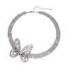 Butterfly Necklace  Clavicle Chain Women Bling French Style Jewelry
