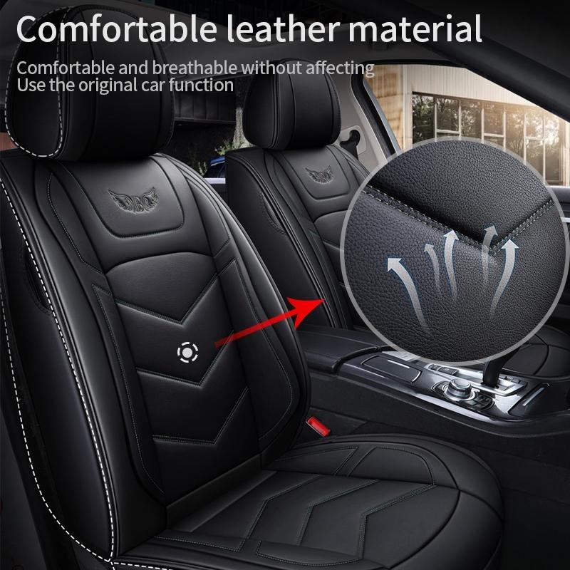 Vehicle Universal Cushion Mats PU Leather Car Seat Cover Easy To Install