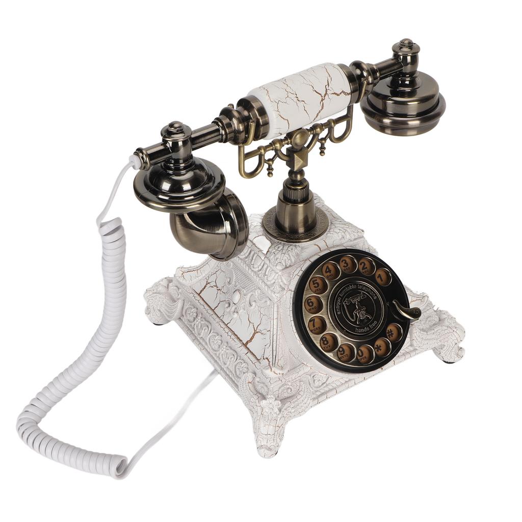 Retro Landline Telephone Multifunctional Recording Old Fashioned Rotary Dial Telephone for Home