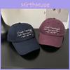 Simple Color Solid Letter Embroidery Women Casual Sunshade Caps Baseball