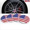 4 шт./лот 56,5 мм флаг США, автомобильная эмблема, центральная крышка ступицы колеса, наклейка, значок на колесо из алюминиевого сплава, наклейки