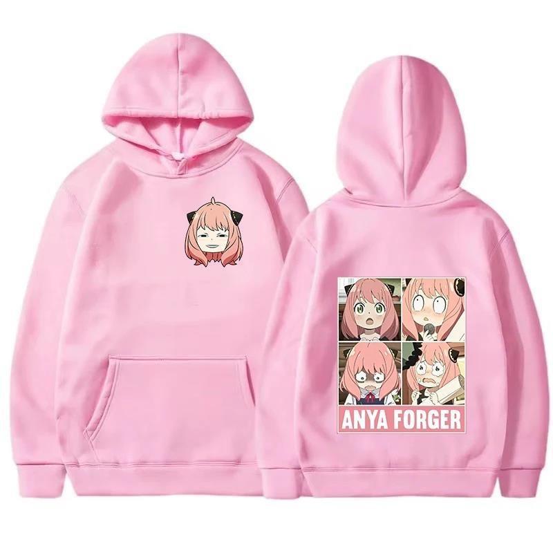 Харадзюку Аниме Spy X Family Мужское Худи Большого Размера Брендовое Худи Y2K Одежда Винтажная Мода Пуловеры с Длинным Рукавом