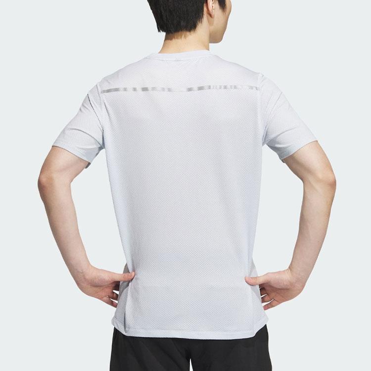 adidas Футболка The Run Cooler со светоотражающими полосками для мужчин, светло-синяя JF1475