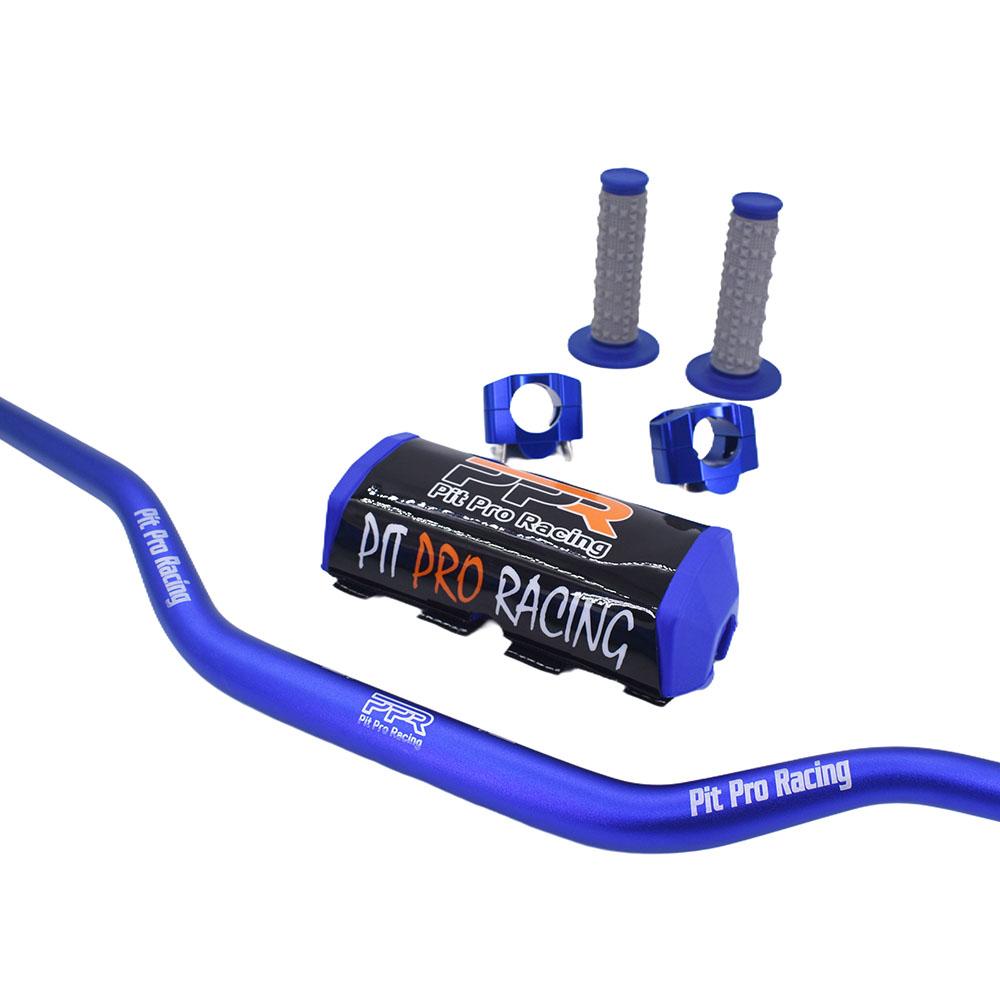 Handlebar Motorcycle Bar 1-1/8" with Bar Pads 22/24 Grips 28.5mm Clamps for Dirt Pit Bike PPR Pit Pro Racing