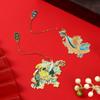 Office Supplies Retro Tassel Metal Dragon Tiger Book Clip Brass Bookmark Pagination Mark Painted