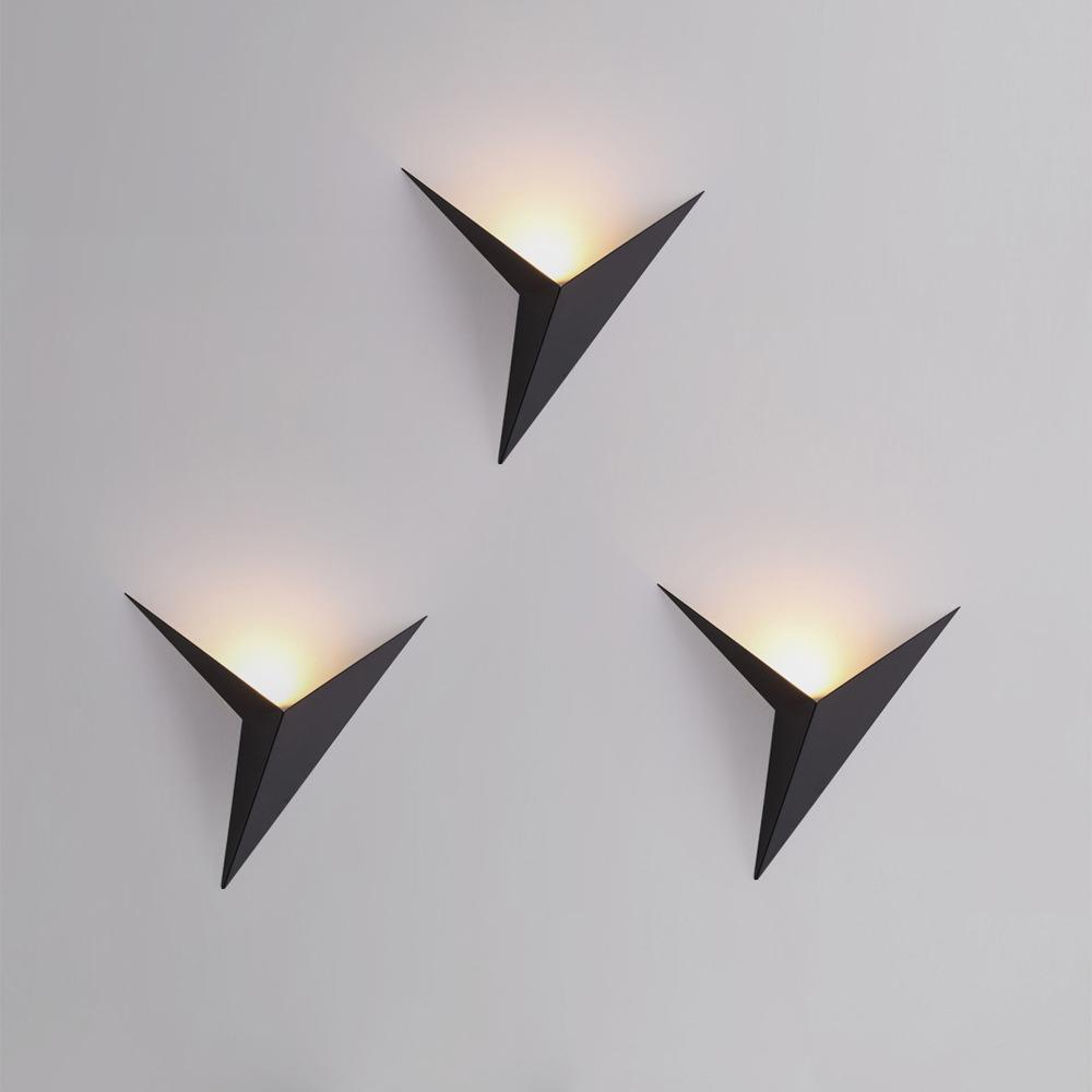 1 Pcs Modern Minimalist Triangle Shape LED Wall Lamps Nordic Style Indoor Wall Lamps Living Room Lights Simple Lightin HMM