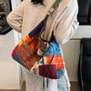 New Spring and Summer Ethnic Style Patchwork Bag Boho Style Shoulder Bag Large Capacity Crossbody Bag