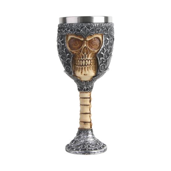 Ужасная Смола Череп Голова Чашка Для Вина Из Нержавеющей Стали Кубок Череп Чаша Для Вина Кубок Готический Хэллоуин Декоративный Виски Коктейль Напиток Стакан