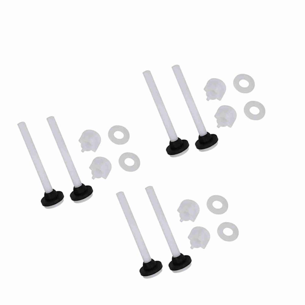 3 Pair White Toilet Tank Bolts POM Plastic Rubber Material Toilet Tank to Bowl Screws  Toilet Repair
