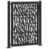 Garden Gate Black 100x125 cm Steel Trace Design