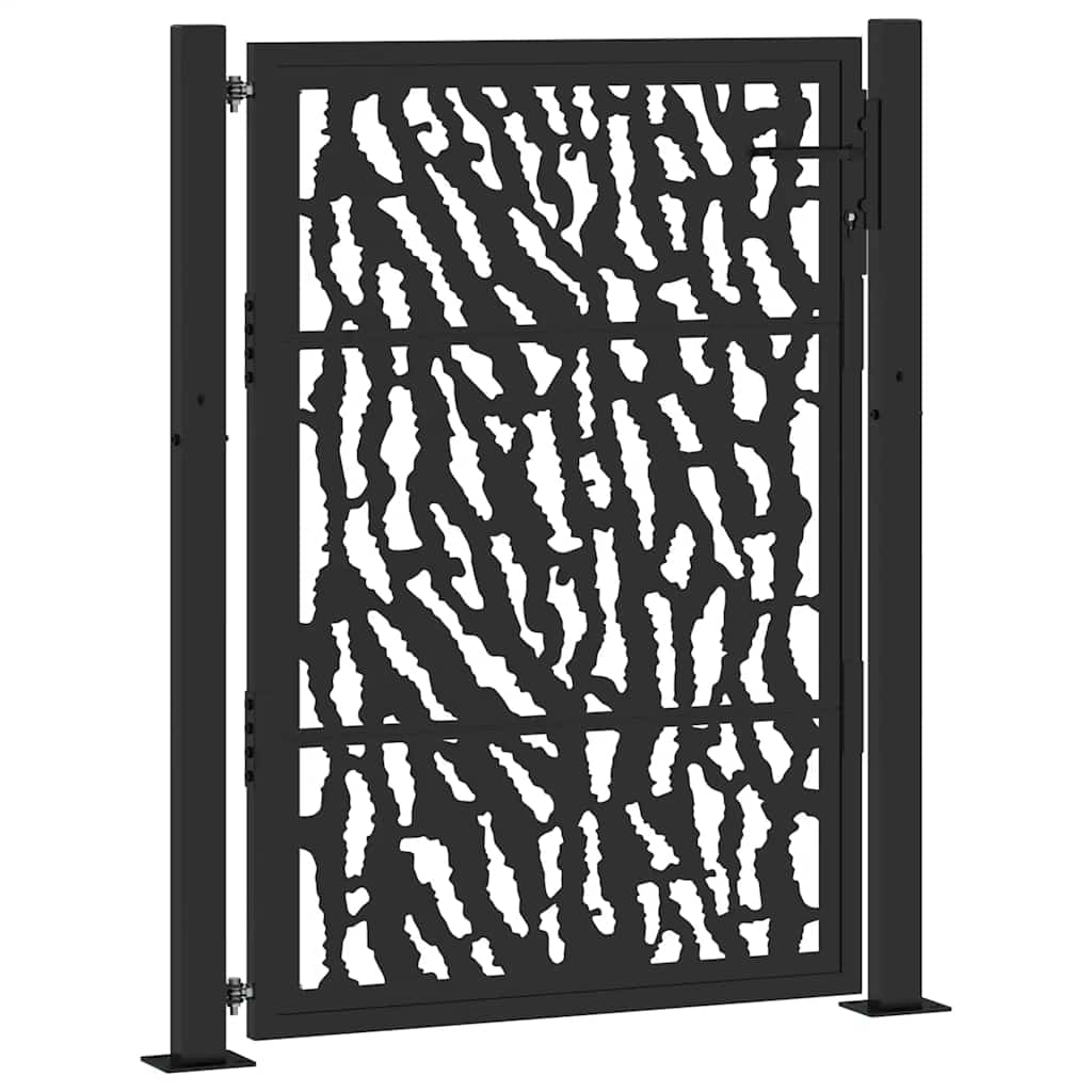 Garden Gate Black 100x125 cm Steel Trace Design