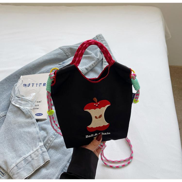 Stylish Dachshund Embroidered Nylon Crossbody Bag for Women - Autumn/Winter 2024 Collection