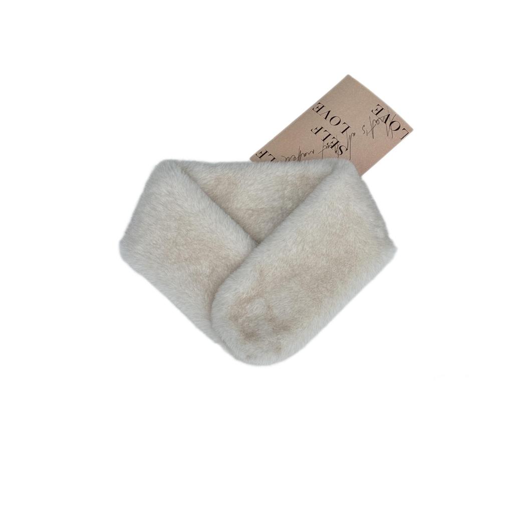 Плюшевый снуд в корейском стиле из искусственного меха норки класса вельвет с магнитной застежкой