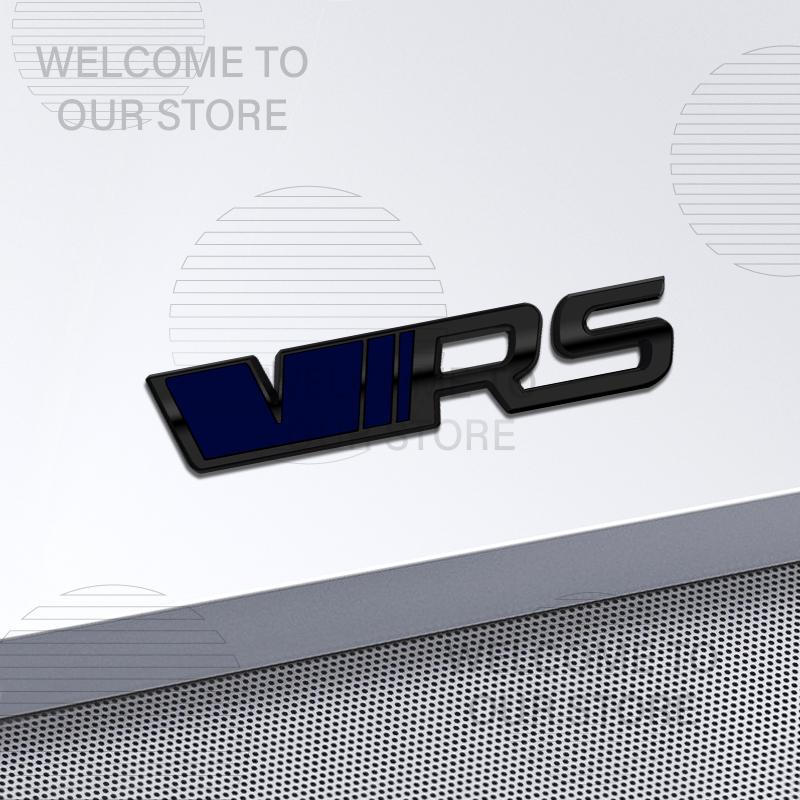 JBIW9 Car Decor Metal VRS Lettering Front Grille Emblem 3D Sticker For Skoda Octavia Kamiq Kodiaq Karoq Superb Fabia Rear Trunk Decals