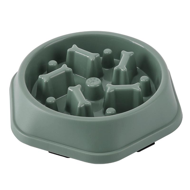 Simple Dog Bowl Bone Slow Food Bowl Anti Choking Bowl Pet Dog Bowl Feeder