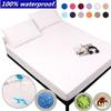 Deep Pocket Bed Fitted Sheet With Elastic Band 100% Waterproof Bedding Portector Mattress Topper Cover No Pillowcase
