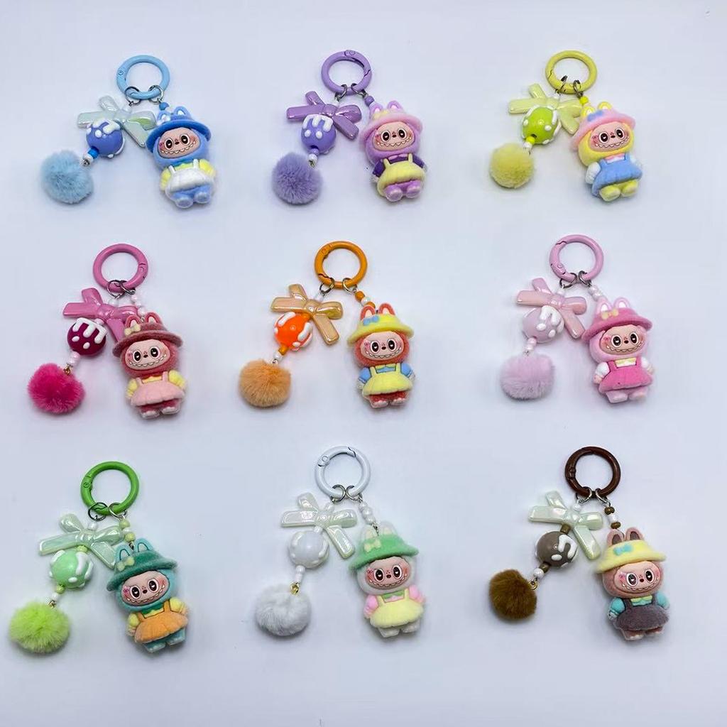 1 Плюшевый Лабубу Пасторальный Брелок Подвеска DIY Аксессуар ручной работы