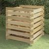 VidaXL Garden Composter with Slats 90x90x90 Cm Impregnated Pine Wood