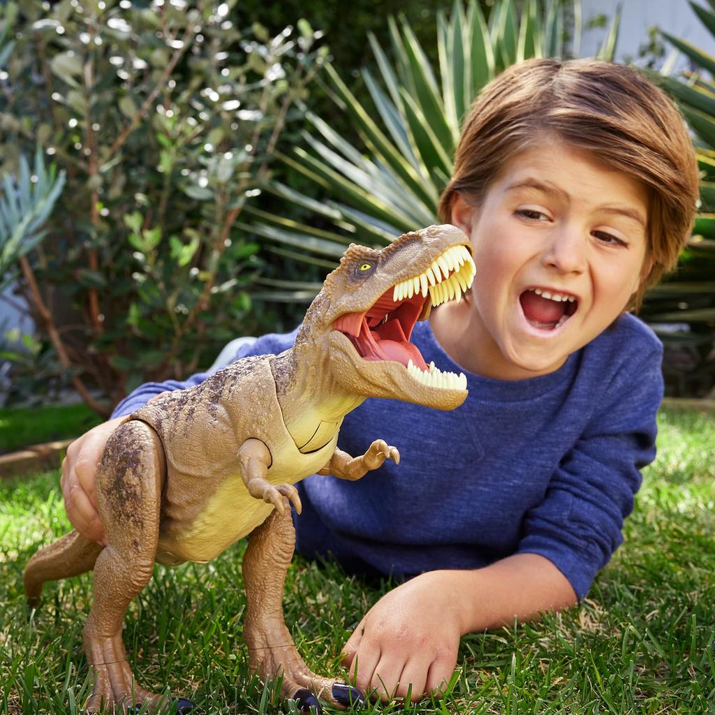 Mattel Jurassic World Super Battle Attack Dinosaur Toy Ages Total HXF53 (JURASSIC WORLD) T-Rex 4+ Length Approx. 54.6cm