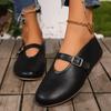 Fashion Women Mary Jane Shoes Autumn Genuine Leather Vintage Women Shoes Fashion Round Toe Ballet Flat Casual Shoes Women Plus Size 43
