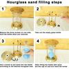 European Retro Empty Hourglass Sand Watch  Metal Sand Glass Timer DIY Home Office Desktop Decor Ornaments 2024 Newest Sandglass