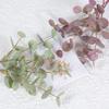 Background Flower Artificial Eucalyptus Plastic Faux Greenery Silk Eucalyptus Leaf  Garden Decor