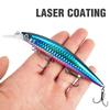1 шт. 130 мм/36 г Имитация малек Рыболовная приманка Лазерная гравировка Дальний заброс Жесткая приманка с 3 тройными крючками Колеблющаяся Рыболовная Снасть