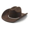Pearl Suede Western Cowboy Hat Jazz Hat Ethnic Cowboy Hat