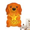 Christmas Night Light Cute Dog Figurines LED Night Light Holiday Decor For Living Room Bedside Table Desk Shelf Entryway Nursery