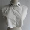 High-End Korean Version Black And White Embroidery Sleeveless Cotton Fake Collar With Shirt Clothing Accessories Collar Lace