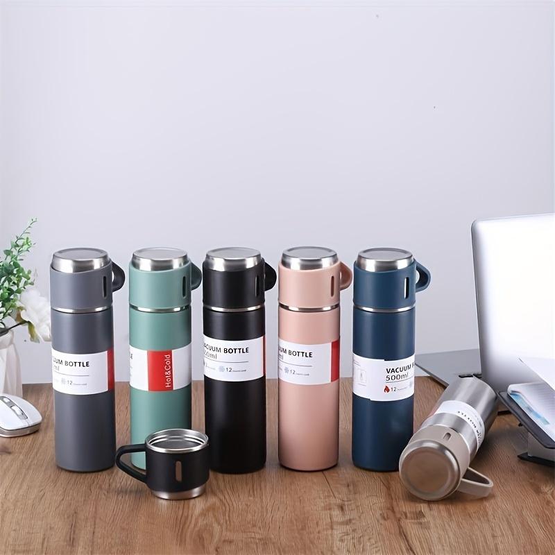 1 Piece/1 Set, Vacuum Flask, Stainless Steel Thermal Insulation Water Bottle with Additional 2 Lids, Travel Thermos Cup for Hot and Cold Drinks, Gifts