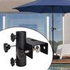 Patio Umbrella Clamp Adjustable Metal Umbrella Stand Portable Heavy Duty Parasol Base For Outdoor Patio Deck Beach Garden Yard