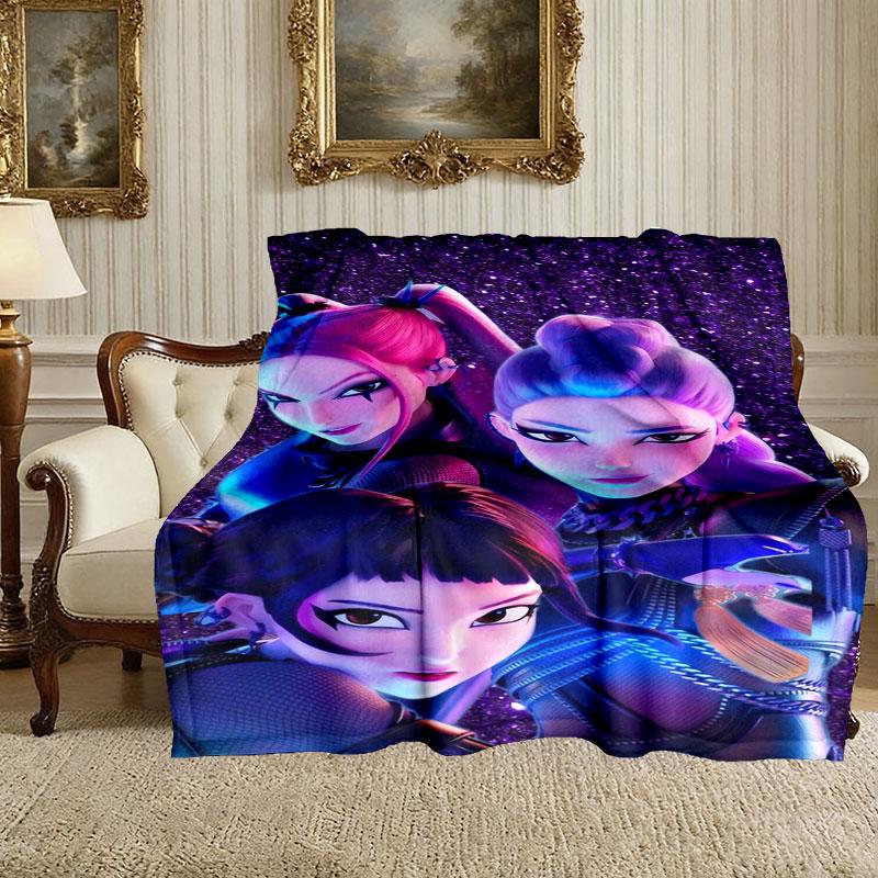 Kpop Demon Hunters Blanket, Valentine's Day, Halloween, Thanksgiving Gift Blankets, Home Blanket for Bed and Couch Use