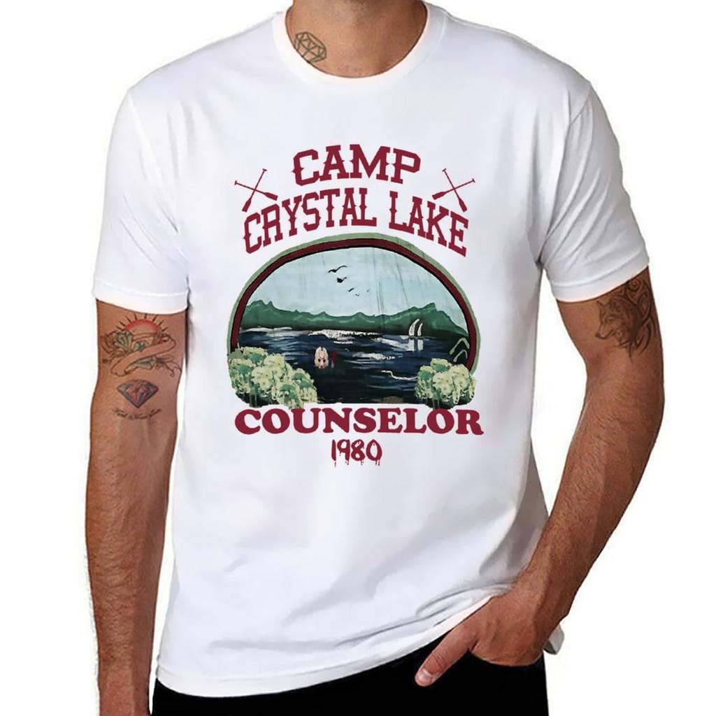 Campcrystallakecounseloressential Tshirt Vintage Print Crew Neck Tee Tshirt