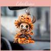Cute Cartoon Skull Pumpkin Pattern Acrylic Pendant For Halloween Decoration